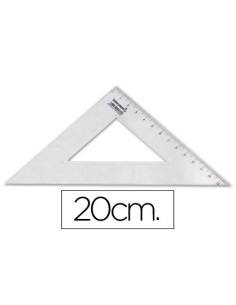 ESCUADRA LIDERPAPEL 20 CM PLASTICO CRISTAL