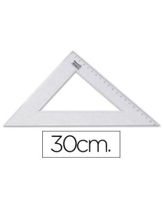 ESCUADRA LIDERPAPEL 30 CM PLASTICO CRISTAL