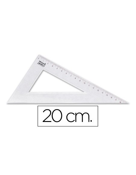 CARTABON LIDERPAPEL 20 CM PLASTICO CRISTAL