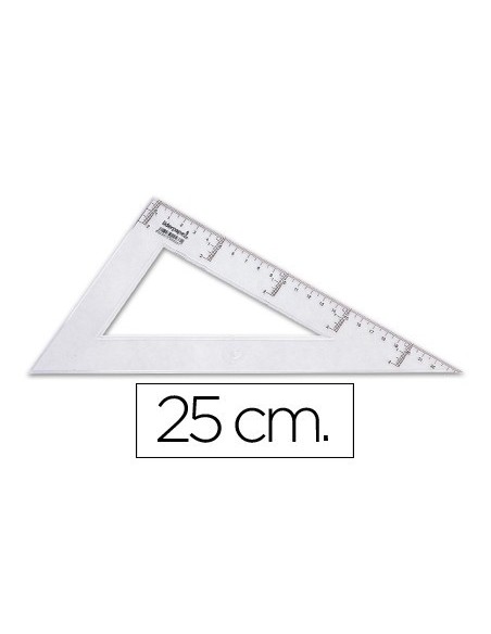 CARTABON LIDERPAPEL 25 CM PLASTICO CRISTAL