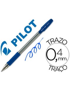 BOLIGRAFO PILOT BPS-GP AZUL SUJECION DE CAUCHO TINTA BASE DE ACEITE CON CAPUCHON