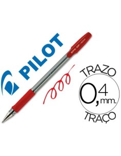 BOLIGRAFO PILOT BPS-GP ROJO SUJECION DE CAUCHO TINTA BASE DE ACEITE CON CAPUCHON