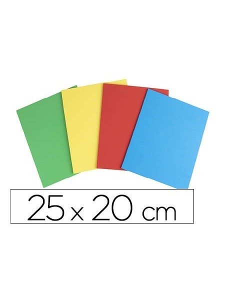 CAUCHO LIDERPAPEL 25X20 CM BOLSA DE 4 UNIDADES COLORES SURTIDOS