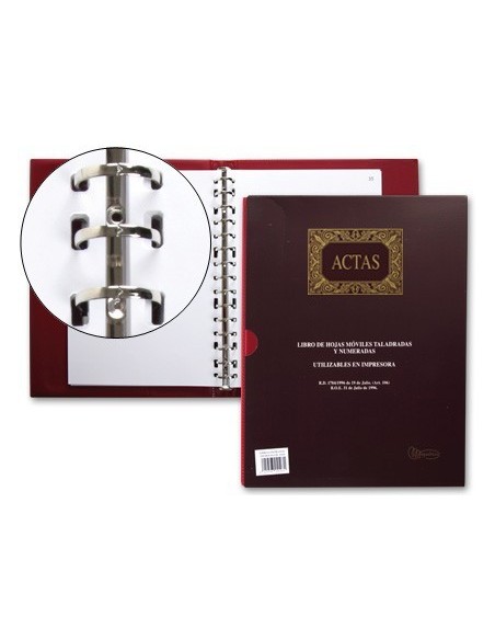 LIBRO MIQUELRIUS DIN A4 ACTAS CON 100 HOJAS MOVIBLES
