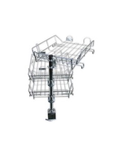 BANDEJA CON SOPORTE GIRATORIO Q-CONNECT 3 BANDEJAS METALICASCROMADAS