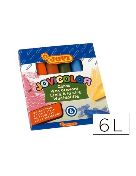 LAPICES CERA JOVICOLOR CAJA DE 6 COLORES SURTIDOS