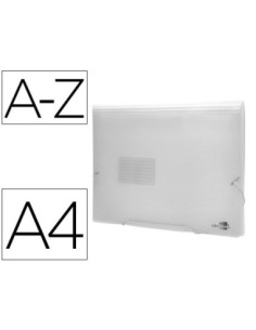 CARPETA LIDERPAPEL CLASIFICADOR FUELLE 32114 POLIPROPILENO DIN A4 INCOLORA 13 DEPARTAMENTOS