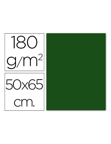 CARTULINA GUARRO VERDE ABETO 50X65 CM 180 GR