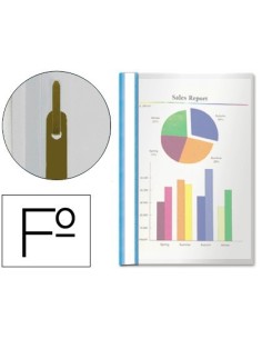 CARPETA DOSSIER FASTENER PLASTICO ESSELTE FOLIO AZUL