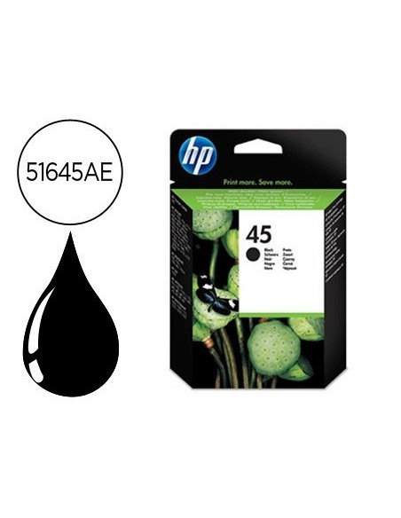 INK-JET HP DESKJET 710C 720C 810C 815C 850 870 880C 890C 895CXI 930C 950 1180C 1280 16 00C 960 970 1100C N.45 NEGRO