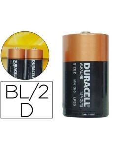 PILA DURACELL ALCALINA PLUS D BLISTER DE 2 UNIDADES