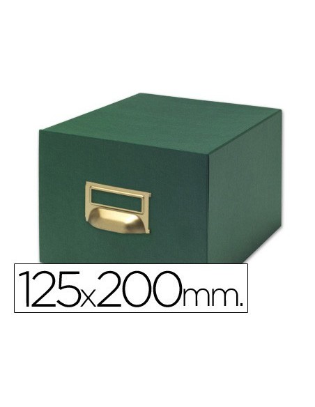FICHERO FICHAS TELA VERDE 1000 FICHAS N.4 TAMAÑO 125X200 MM