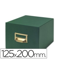 FICHERO FICHAS TELA VERDE 500 FICHAS N.4 TAMAÑO 125X200 MM