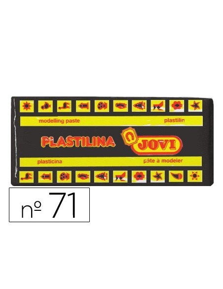 PLASTILINA JOVI 71 NEGRO -UNIDAD -TAMAÑO MEDIANO