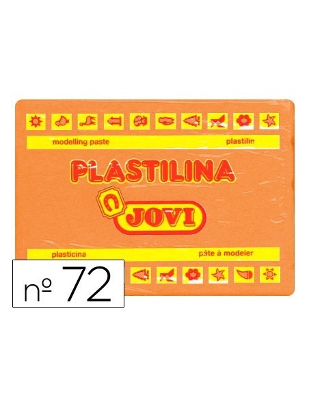 PLASTILINA JOVI 72 NARANJA -UNIDAD -TAMAÑO GRANDE