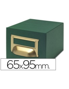FICHERO FICHAS TELA VERDE 500 FICHAS N.1 TAMAÑO 65X95 MM