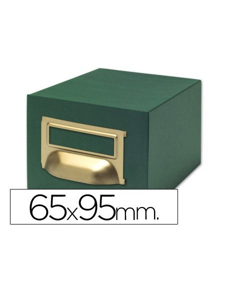 FICHERO FICHAS TELA VERDE 500 FICHAS N.1 TAMAÑO 65X95 MM