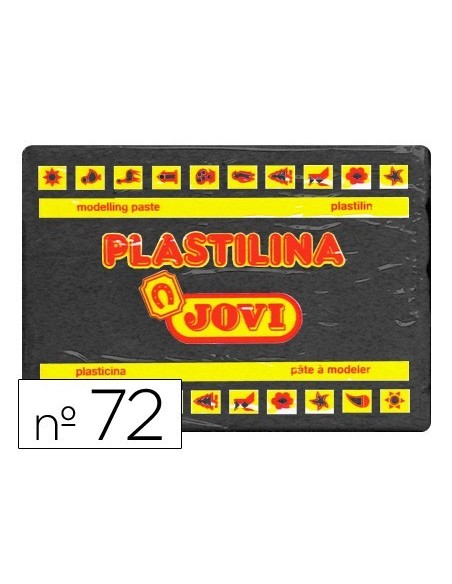 PLASTILINA JOVI 72 NEGRO -UNIDAD -TAMAÑO GRANDE