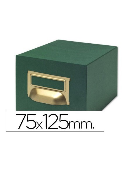 FICHERO FICHAS TELA VERDE 500 FICHAS N.2 TAMAÑO 75X125 MM