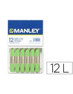 LAPICES CERA MANLEY UNICOLOR VERDE AMARILLENTO N.22 CAJA DE12 UNIDADES