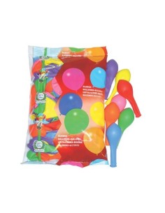 GLOBO 100% LATEX BIODEGRADABLE BOLSA DE 100 UNIDADES COLORES SURTIDOS