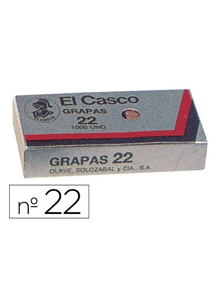 GRAPAS EL CASCO N.22 CAJA DE 1000 UNIDADES