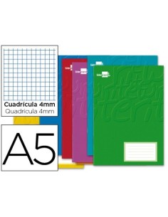 LIBRETA LIDERPAPEL SMART A5 32 HOJAS 60G/M2CUADRO 4MM CON MARGEN