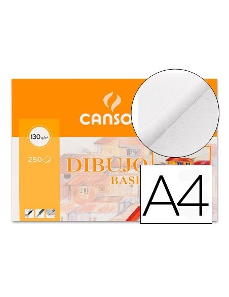 PAPEL DIBUJO BASIK DIN A4 SIN RECUADRO 130 GRAMOS EN MINIPACKS DE 10 HOJAS