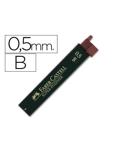 MINAS FABER GRAFITO 9065 0,5 MM B ESTUCHE DE 12 MINAS