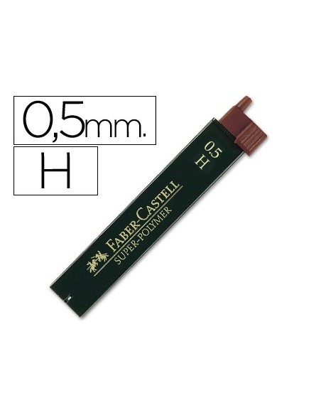 MINAS FABER GRAFITO 9065 0,5 MM H ESTUCHE DE 12 MINAS