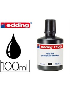 TINTA ROTULADOR EDDING T-100 NEGRO FRASCO DE 100 ML