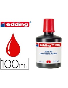 TINTA ROTULADOR EDDING T-100 ROJO FRASCO DE 100 ML