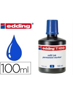TINTA ROTULADOR EDDING T-100 AZUL FRASCO DE 100 ML