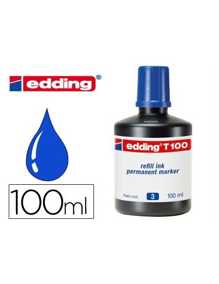 TINTA ROTULADOR EDDING T-100 AZUL FRASCO DE 100 ML