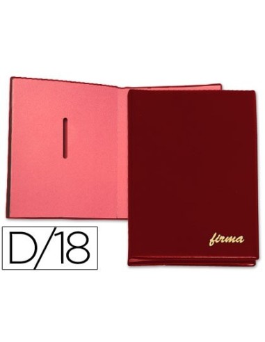 PORTAFIRMAS PARDO 0875 BURDEOS -18 DEPARTAMENTOS