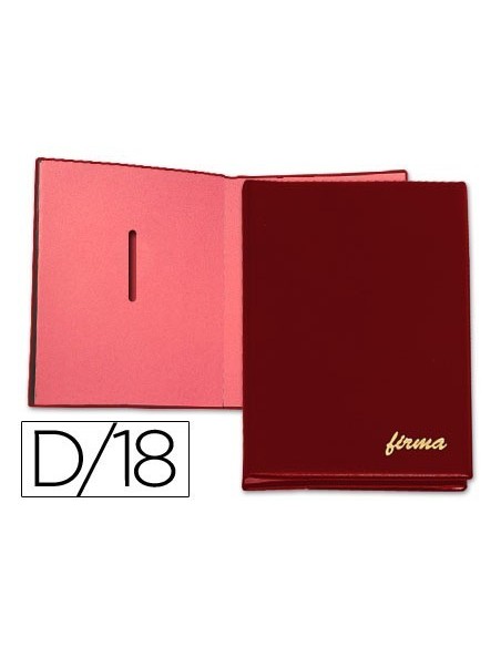 PORTAFIRMAS PARDO 0875 BURDEOS -18 DEPARTAMENTOS
