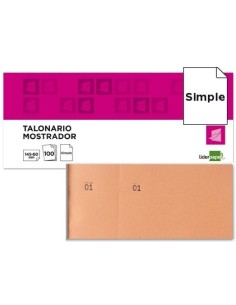 TALONARIO LIDERPAPEL MOSTRADOR 60X145 MM TL04 NARANJA CON MATRIZ