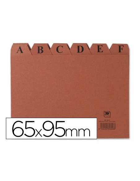 INDICE FICHERO LIDERPAPEL CARTON N.1 65X95 MM