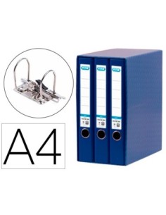 MODULO ELBA 3 RCHIVADORES DE PALANCA DIN A4 2 ANILLAS AZUL LOMO DE 50 MM