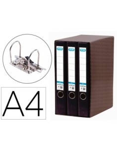 MODULO ELBA 3 ARCHIVADORES DE PALANCA DIN A4 2 ANILLAS NEGRO LOMO DE 50 MM