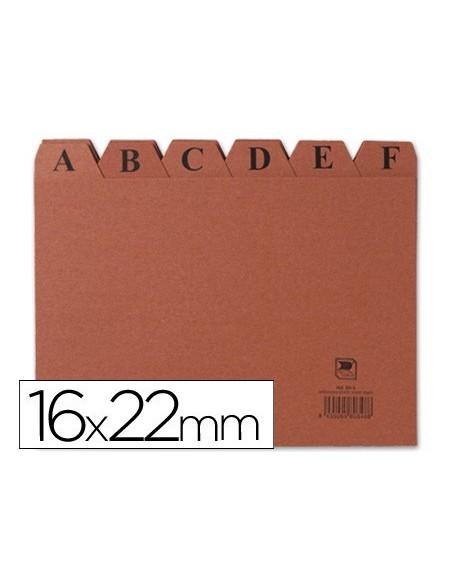 INDICE FICHERO LIDERPAPEL CARTON N.5 160X220 MM