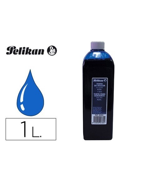 TINTA TAMPON PELIKAN AZUL FRASCO DE 1 LITRO
