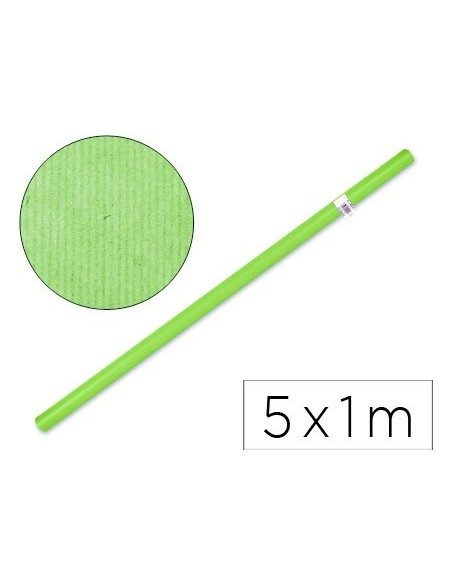 PAPEL KRAFT LIDERPAPEL VERDE ROLLO 5X1 MT