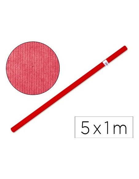 PAPEL KRAFT LIDERPAPEL ROJO ROLLO DE 5X1 MT