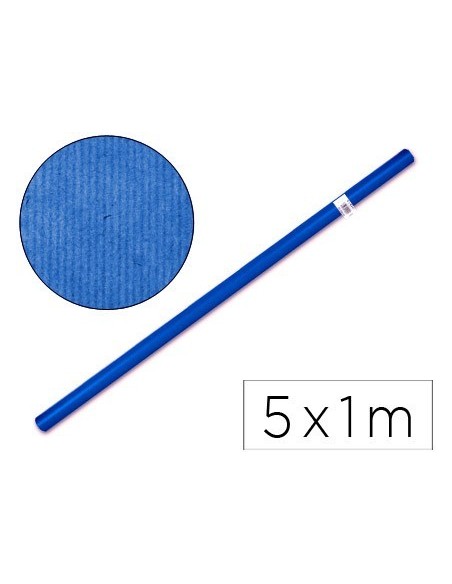 PAPEL KRAFT LIDERPAPEL AZUL ROLLO 5X1 MT