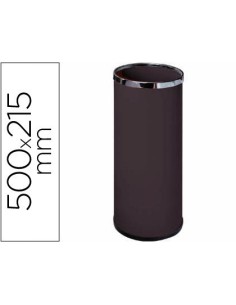 PARAGUERO METALICO 301 NEGRO AROS CROMADO 50X21,5 CM