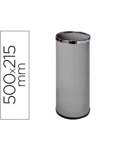 PARAGUERO METALICO 301 GRIS AROS CROMADO 50X21,5 CM