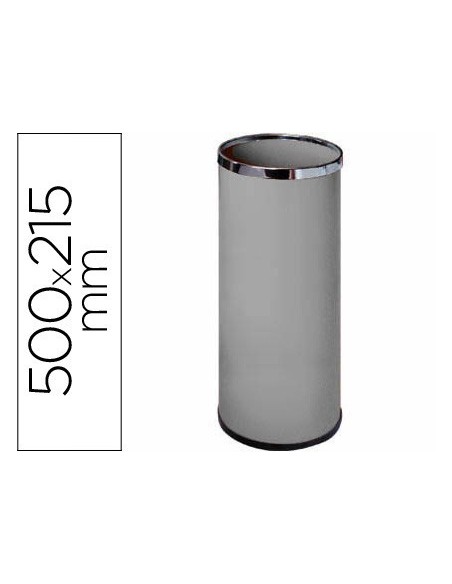 PARAGUERO METALICO 301 GRIS AROS CROMADO 50X21,5 CM