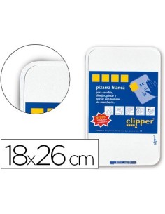PIZARRA BLANCA CLIPPER PEQUEÑA 18X26 CM CON ROTULADOR