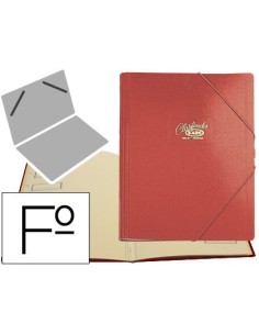 CARPETA CLASIFICADOR CARTON COMPACTO SARO FOLIO ROJA -12 DEPARTAMENTOS